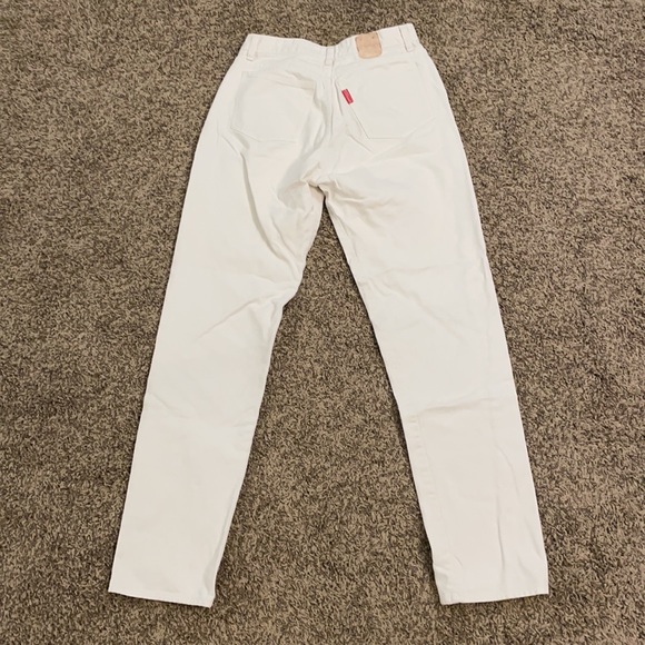 Claudio Agnelli Long White High Waisted Jeans - Picture 3 of 4
